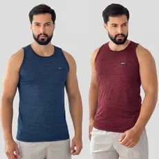 Kit 2 Regata Masculina Dry Fit Malha Fria Academia Treino Fitness Esportiva