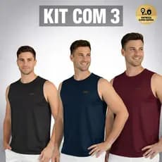 Kit 3 Camisetas Regata Esportiva Masculinas Regata Academia Camisa Sem Manga Esportiva