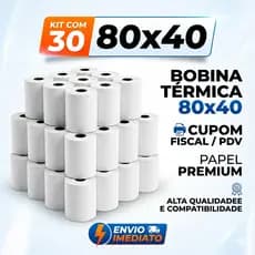 Bobina PDV / Térmica 80x40 Premium Branca Cupom Fiscal Impressora