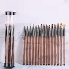 Kit 15Pcs Pincéis Para Arte De Unhas/Conjunto De Ferramentas Desenho De Polimento De Gel