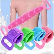 Esponja Silicone Massageadora Escova Banho Lava Corpo Todo Bucha Esfoliação