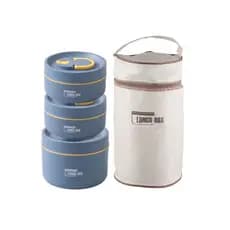 Kit 3 Marmitas Térmicas Completo – 2x 440ml + 1x 600ml + Bolsa Térmica