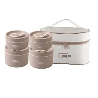 Kit 4 Marmitas Térmicas Premium+ Bolsa Térmica Para Viagem