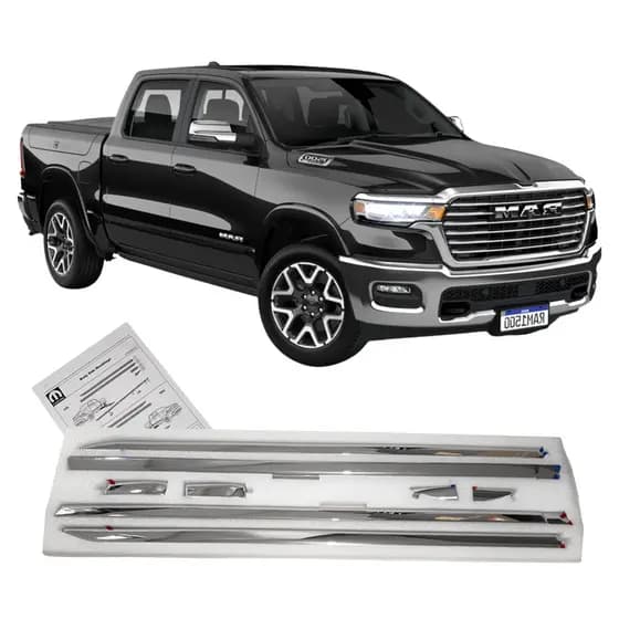 Jogo Frisos Laterais Ram 1500 19/25 Mopar Orig 82215280