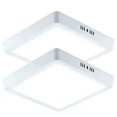 Kit 2 Painel Sobrepor 25W Led Quadrado Grande Luz Branco Frio/Neutro/Quente Bivolt
