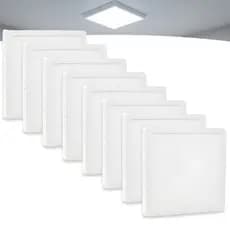 Kit 8 Painel Sobrepor 25W Led Quadrado Grande Luz Branco Frio/Neutro/Quente Bivolt