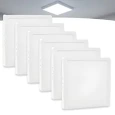 Kit 6 Painel Sobrepor 25W Led Quadrado Grande Luz Branco Frio/Neutro/Quente Bivolt