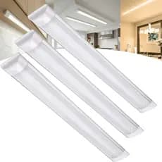 Kit 3 Luminária 120cm Linear 40W Tubular Led Lâmpada Teto Branco Frio/Neutro/Quente Bivolt