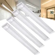 Kit 4 Luminária 120cm Linear 40W Tubular Led Lâmpada Teto Branco Frio/Neutro/Quente Bivolt