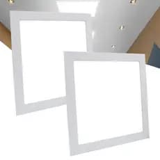 Kit 2 Painel Quadrado Embutir 40W Led 40x40 Plafon Branco Frio Luminária Bivolt