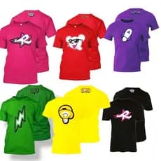 Kit 2 camisa turma emily vick robson leozin void katlen blusa infantil do grupo rosa youtuber