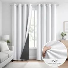 Cortina Blackout Com Ilhós 2,80x2,30 Para Sala Quarto Cozinha Pvc