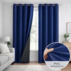 Cortina Blackout PVC 100% Corta-Luz Para Sala Quarto Cozinha 140x180 / 220x140 / 280x160 / 280x230