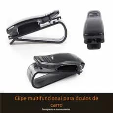 Acessório Carro Porta-Óculos de Sol – Visor Clip Universal, Porta-Cartões e Caneta