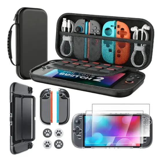 Kit 10 Bolsa Estojo Acessórios Para Nintendo Switch 2