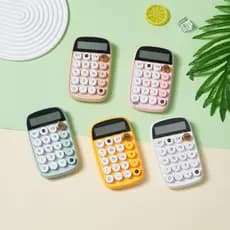 Calculadora Kawaii Coloridas Grande Teclas Design Retrô Silenciosa Escritório Escola Estudos
