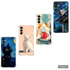 Capa Capinha Samsung A06, A07, A14, A16, A26, A36, A54, A56 Case TPU, Gato Samsung