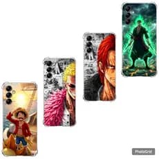Capa Capinha Samsung A05, A05S, A06, A07, A14, A15, A16, A17 Case TPU, Anime One Piece Luffy e Zoro