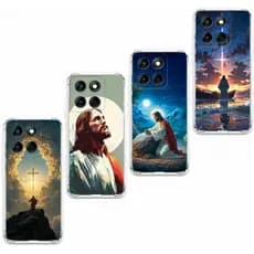 Capa Capinha Compatível com Motorola Edge 70 e Edge 70 Fusion, Case TPU, Jesus Cristo Religião