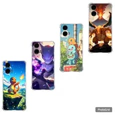 Capa Capinha Moto G04, G05, G06, G10, G14, G24, G30 e G35 Case TPU, Anime Pokemon Motorola