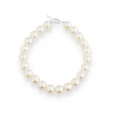 PULSEIRA DE PEROLA 18 CM EM PRATA PURA 925
