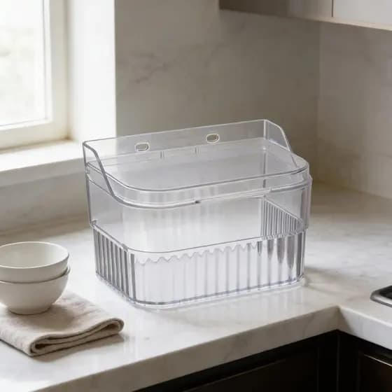 SALEIRO TRANSPARENTE DE MESA OU PAREDE CAPACIDADE 1 KILO !!