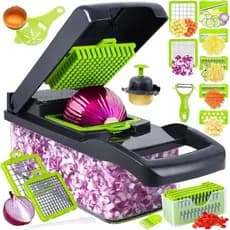 Fatiador Profissional 16 em 1 Multiuso Cozinha Slicer Aço Inox Cortador Ralador De Legumes Verduras Frutas Oferta