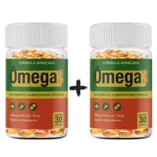Ômega 3 DHA + EPA Óleo de Peixe Fórmula Premium - 60  Cápsulas Softgel Pague 1 Leve 2