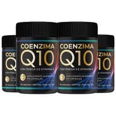 Coenzima Q10 Ômega 3 + Vitamina E - 60 cápsulas - Premium - Envio Imediato