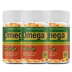 Kit Ômega 3 DHA + EPA Óleo de Peixe Fórmula Premium Pague 2 Leve 3 O Mais Vendido