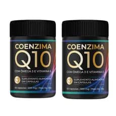 Coenzima Q10 C/omega 3 e vitamina E 60 cáps Oferta + Frete Gratis