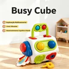 Montessori 8 em 1 Busy Cube Brinquedo Sensorial Educativo Presente Ideal para Crianças de 1 a 3 Anos