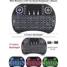 Mini Teclado Controle Usb Touchpad Smart Tv Pc Ps3- Iluminado