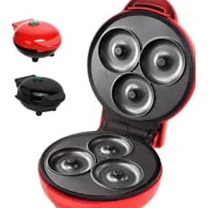 Mini Máquina de Donuts Elétrica 3 Furos - Cozimento Rápido 110V