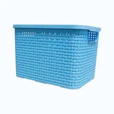 Cesto Infantil Bebê E Mamãe Organizador 3,5l - Rosa Bebê Azul Bebê