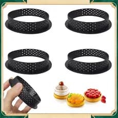 Formas redondas para bolos tipo torre (conjunto de 4) Formas redondas para assar bolos, pastéis, pães e donuts