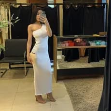 Vestido Longo Feminino Modal Nula Manga com Forro