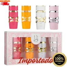 Perfume Feminino Miniatura Árabe 25ml - ORIGINAL - Mini Perfume Árabe Feminino Yara–Elegância em 4 Versões Irresistíveis