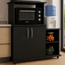 Balcão sem Rodízios com Suporte para Forno ou Micro-ondas com 2 Portas  – Ideal p/ Cozinha