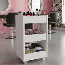 Carrinho Auxiliar Organizador com 3 Prateleiras Funcionais - Ideal para Manicure/ Clínica de Estética