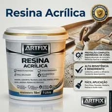 QUEIMA DE ESTOQUE - Resina Acrílica 1L e 3,6 L Brilho Impermeável Base Água Incolor