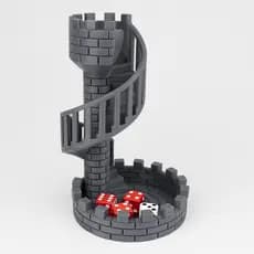 Torre de Dados RPG Medieval 3D, Dice Tower para D&D, Jogos de Tabuleiro, Castelo, Dugeons, Games