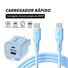Cabo de Dados Carregamento Rápido 280W 6A Tipo C Para Tipo C V8 Micro iP Silicone Líquido Carregador