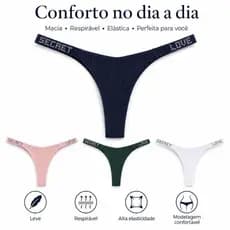 Tangas sensuais, strass luxuosos e elegantes, algodão de fio de amor secreto
