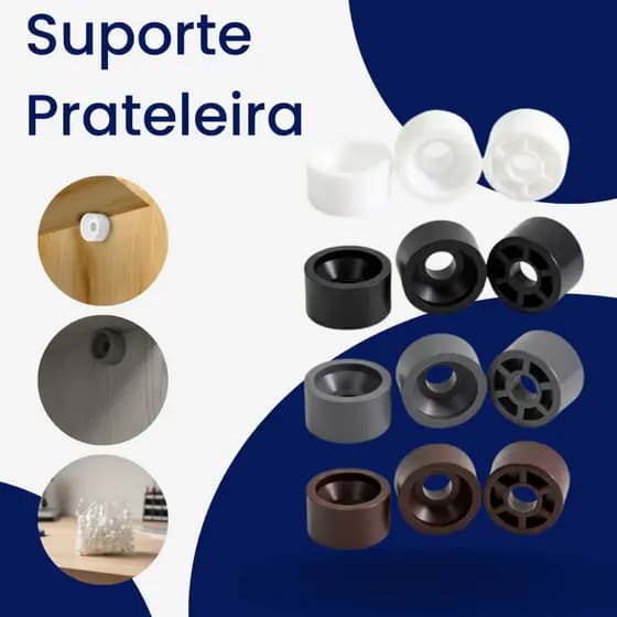 Pino Suporte Prateleira 10x15 Pitão Redondo Móveis Suporte Prateleira Tubinho 100 Un