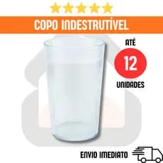 Copo Inquebrável 250ml | 4 a 12 Unidades | Policarbonato Rígido Não Quebra | Novare