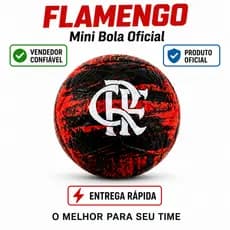 Mini Bola do Flamengo Original Licenciada - Produto Oficial Mengão para Torcedor Rubro-Negro Campeão