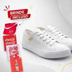 Tênis Feminino Coca-Cola Sandy Town Branco | Presente Perfeito Dia  das  Mães  Confortável  Original