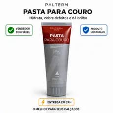 Pasta de Couro Palterm Incolor para Sapatos Hidrata Cobre Defeitos Proporciona Brilho e Durabilidade
