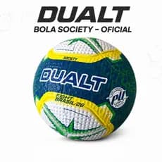 Bola Society Dualt Profissional PVC Reforçado Tamanho 5 Copa Futebol Costura Resistente Original Par